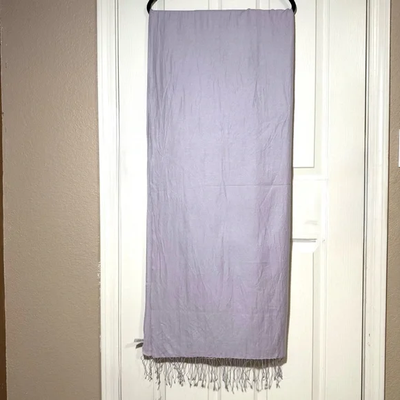 82”*36” Classic PASHMINA Cashmere Silk Lavender Fringe Shawn Fringed Scarf Soft - Picture 1 of 8